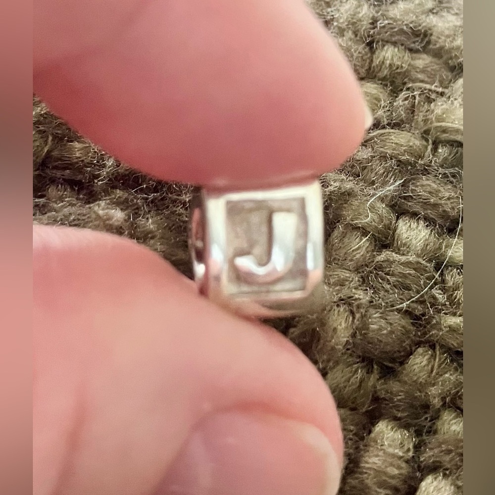 Pandora Retired Vintage Silver 925, Initial “J” Charm, great for bracelet/chain